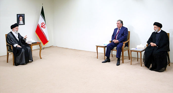 دیدار رئیس‌جمهور تاجیکستان با امام خامنه ای
