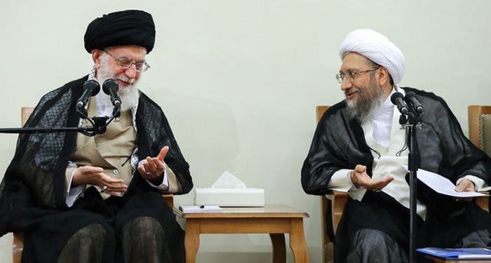 گزارش تصویری دیدار امام خامنه ای با رئیس و مسئولان قوه قضائیه