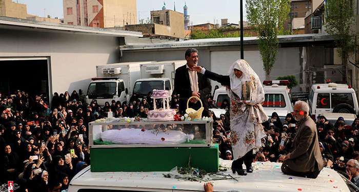 مراسم عقد شهید مدافع حرم در معراج شهدا