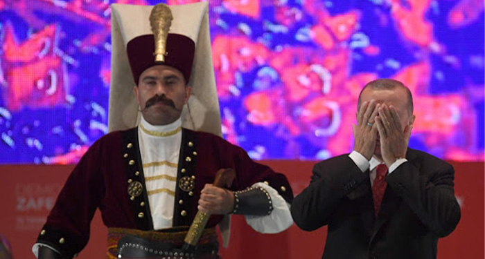 زیاده‌نوشی رئیس‌جمهور ترکیه از جام پیروزی آذربایجان