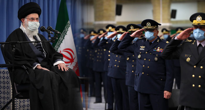 گزارش تصویری دیدار امام خامنه ای با فرماندهان نیروی هوایی و پدافند هوایی ارتش