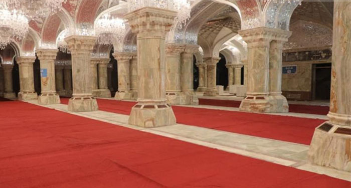صحن حضرت زهرا در نجف برای پذیرایی از زائران اربعین آماده شد