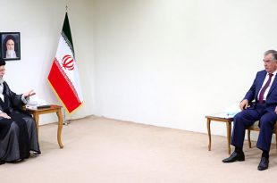 دیدار رئیس‌جمهور تاجیکستان با امام خامنه ای